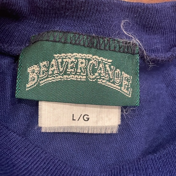 Kids Blue Beaver Canoe T-Shirt - Picture 3 of 5